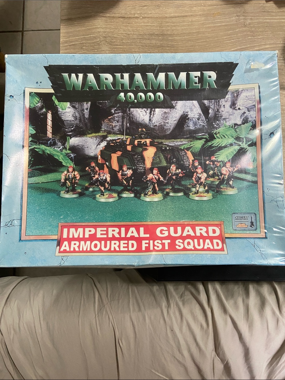 VTG IMPERIAL GUARD ARMOURED FIST SQUAD Warhammer 40k OOP, White Metal SEALED